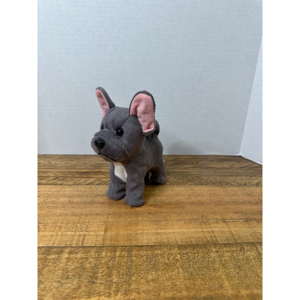 American Girl French Bulldog Puppy Plush Grey White FDX10‎ 2017 Doll Pet 6 Inch